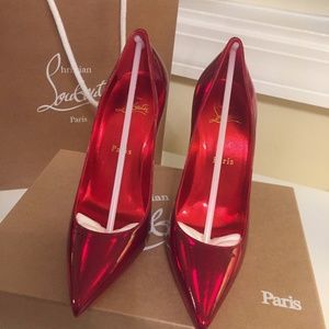 Christian Louboutin Psychic Metallic Red Patent 100mm